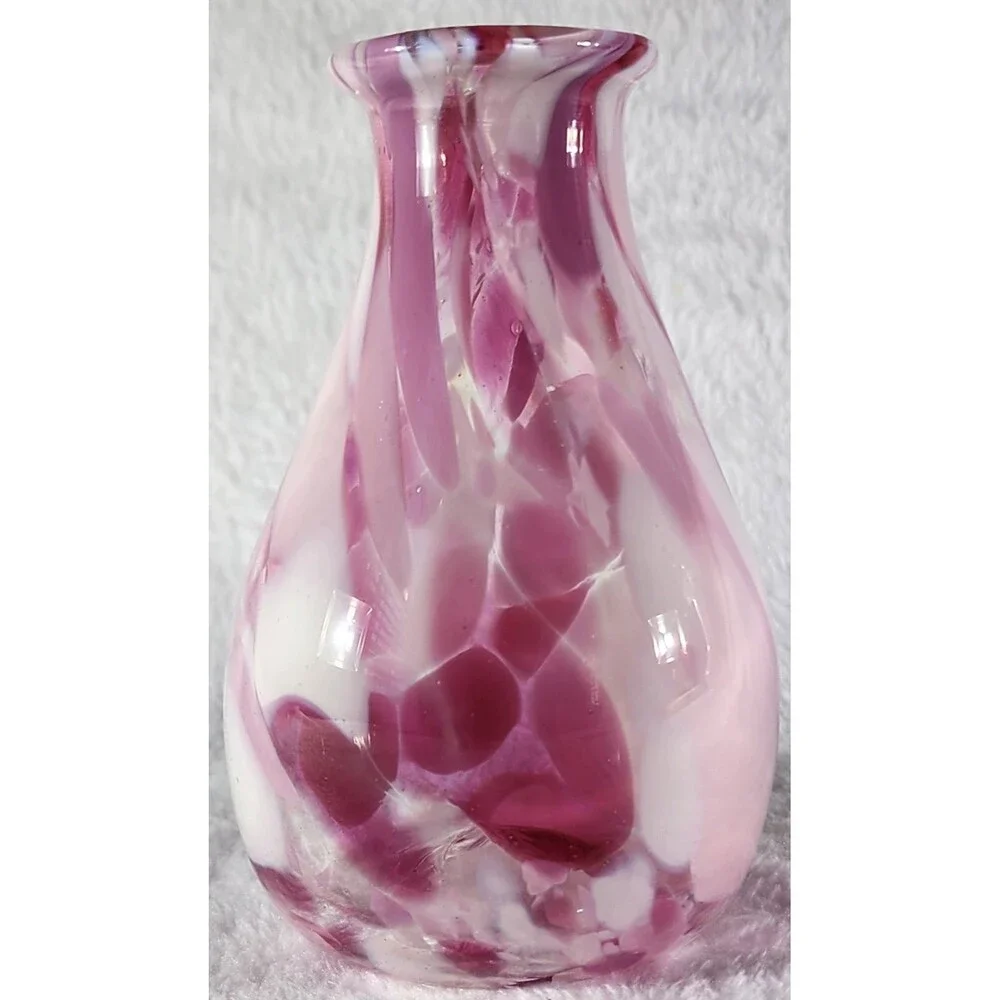 Blown Glass Vase, Home Decor, Collectible, Display Art, Colorful Display, Accent